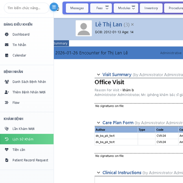 Giao diện phiên bản Đa Khoa